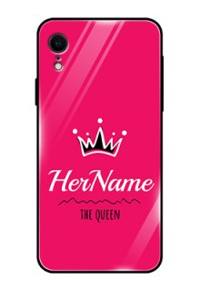 Iphone Xr Glass Phone Case Queen with Name
