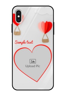 Apple iPhone XS Max Custom Glass Mobile Case  - Parachute Love Design