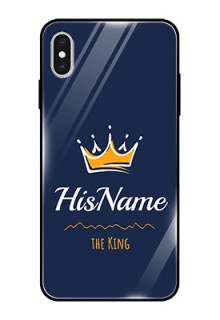Iphone Xs Max Glass Phone Case King with Name