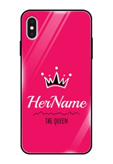 Iphone Xs Max Glass Phone Case Queen with Name