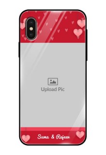 iPhone XS Custom Glass Phone Case  - Valentines Day Design