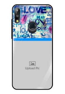 Zenfone Max pro M2 Custom Glass Mobile Case  - Colorful Love Design
