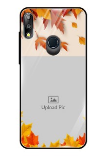 Zenfone Max pro M2 Photo Printing on Glass Case  - Autumn Maple Leaves Design