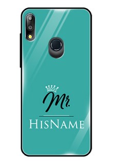 Zenfone Max pro M2 Custom Glass Phone Case Mr with Name
