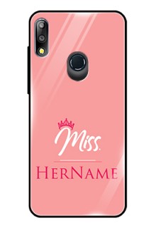 Zenfone Max pro M2 Custom Glass Phone Case Mrs with Name