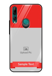Huawei Y9 Prime Custom Glass Phone Case  - Simple Red Color Design