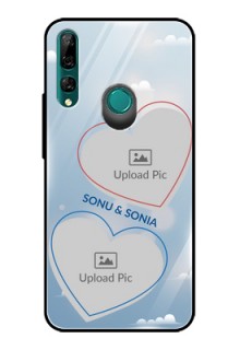 Huawei Y9 Prime Custom Glass Mobile Case  - Blue Color Couple Design 