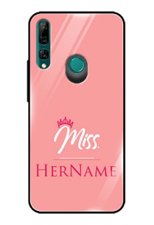 Huawei Y9 Prime 2019 Custom Glass Phone Case Mrs with Name