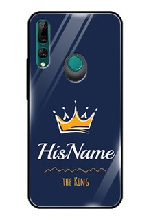 Huawei Y9 Prime 2019 Glass Phone Case King with Name