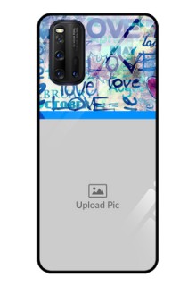 iQOO 3 5G Custom Glass Mobile Case - Colorful Love Design