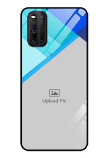 iQOO 3 5G Custom Glass Phone Case - Blue Pattern Design