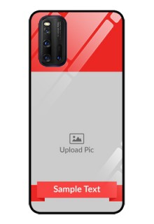 iQOO 3 5G Custom Glass Phone Case - Simple Red Color Design