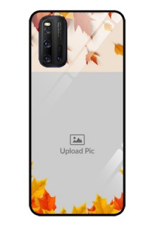 iQOO 3 5G Photo Printing on Glass Case - Autumn Maple Leaves Design