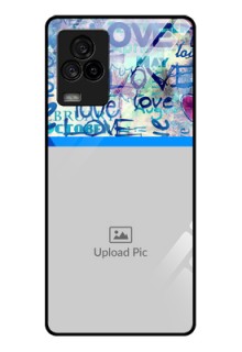 iQOO 7 Legend 5G Custom Glass Mobile Case - Colorful Love Design