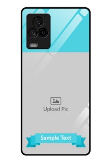 iQOO 7 Legend 5G Personalized Glass Phone Case - Simple Blue Color Design