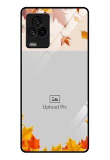 iQOO 7 Legend 5G Photo Printing on Glass Case - Autumn Maple Leaves Design