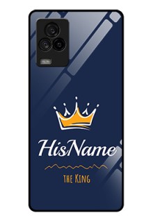 iQOO 7 Legend 5G Glass Phone Case King with Name