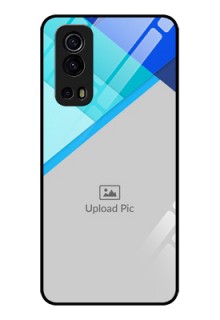 iQOO Z3 5G Custom Glass Phone Case - Blue Pattern Design