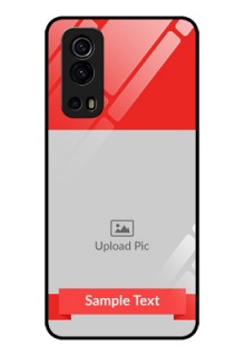 iQOO Z3 5G Custom Glass Phone Case - Simple Red Color Design