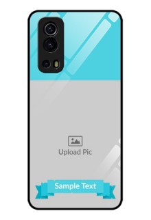 iQOO Z3 5G Personalized Glass Phone Case - Simple Blue Color Design