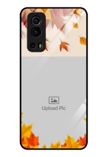iQOO Z3 5G Photo Printing on Glass Case - Autumn Maple Leaves Design