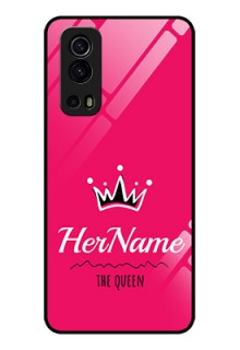 iQOO Z3 5G Glass Phone Case Queen with Name