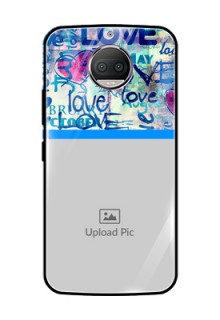 Moto G5s Plus Custom Glass Mobile Case  - Colorful Love Design