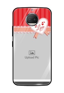 Moto G5s Plus Custom Glass Mobile Case  - Red Love Pattern Design