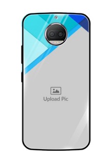 Moto G5s Plus Custom Glass Phone Case  - Blue Pattern Design