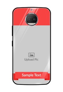 Moto G5s Plus Custom Glass Phone Case  - Simple Red Color Design