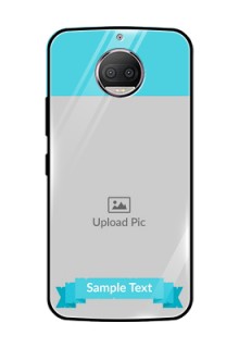 Moto G5s Plus Personalized Glass Phone Case  - Simple Blue Color Design