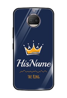 Moto G5s Plus Glass Phone Case King with Name