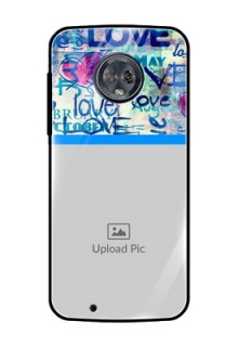 Moto G6 Custom Glass Mobile Case  - Colorful Love Design