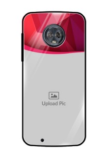 Moto G6 Custom Glass Mobile Case  - Red Abstract Design