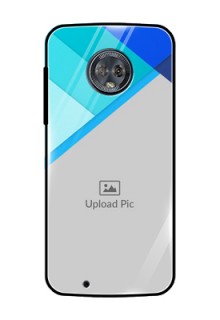 Moto G6 Custom Glass Phone Case  - Blue Pattern Design