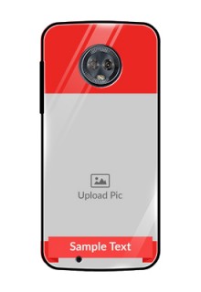 Moto G6 Custom Glass Phone Case  - Simple Red Color Design