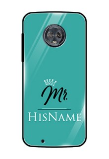 Moto G6 Custom Glass Phone Case Mr with Name