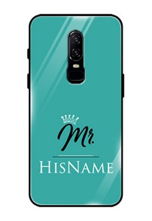 Oneplus 6 Custom Glass Phone Case Mr with Name