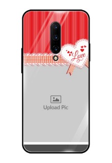 OnePlus 7 Pro Custom Glass Mobile Case  - Red Love Pattern Design