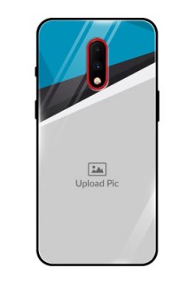OnePlus 7 Photo Printing on Glass Case  - Simple Pattern Photo Upload Design