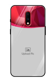OnePlus 7 Custom Glass Mobile Case  - Red Abstract Design