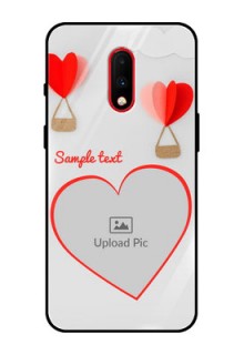 OnePlus 7 Custom Glass Mobile Case  - Parachute Love Design