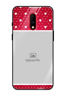 OnePlus 7 Photo Printing on Glass Case  - Hearts Mobile Case Design