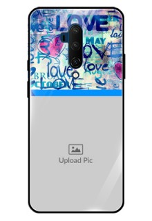 Oneplus 7T Pro Custom Glass Mobile Case  - Colorful Love Design