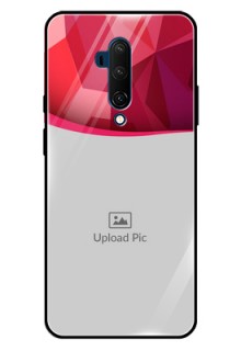 Oneplus 7T Pro Custom Glass Mobile Case  - Red Abstract Design