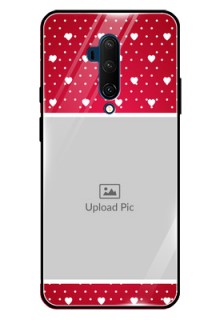 Oneplus 7T Pro Photo Printing on Glass Case  - Hearts Mobile Case Design