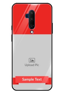 Oneplus 7T Pro Custom Glass Phone Case  - Simple Red Color Design