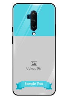 Oneplus 7T Pro Personalized Glass Phone Case  - Simple Blue Color Design