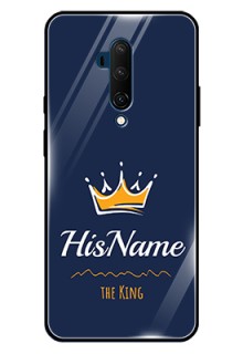 Oneplus 7T Pro Glass Phone Case King with Name