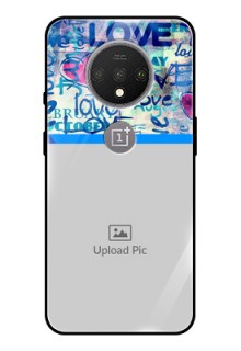 OnePlus 7T Custom Glass Mobile Case  - Colorful Love Design